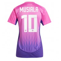 Camiseta Alemania Jamal Musiala #10 Segunda Equipación Replica Eurocopa 2024 para mujer mangas cortas